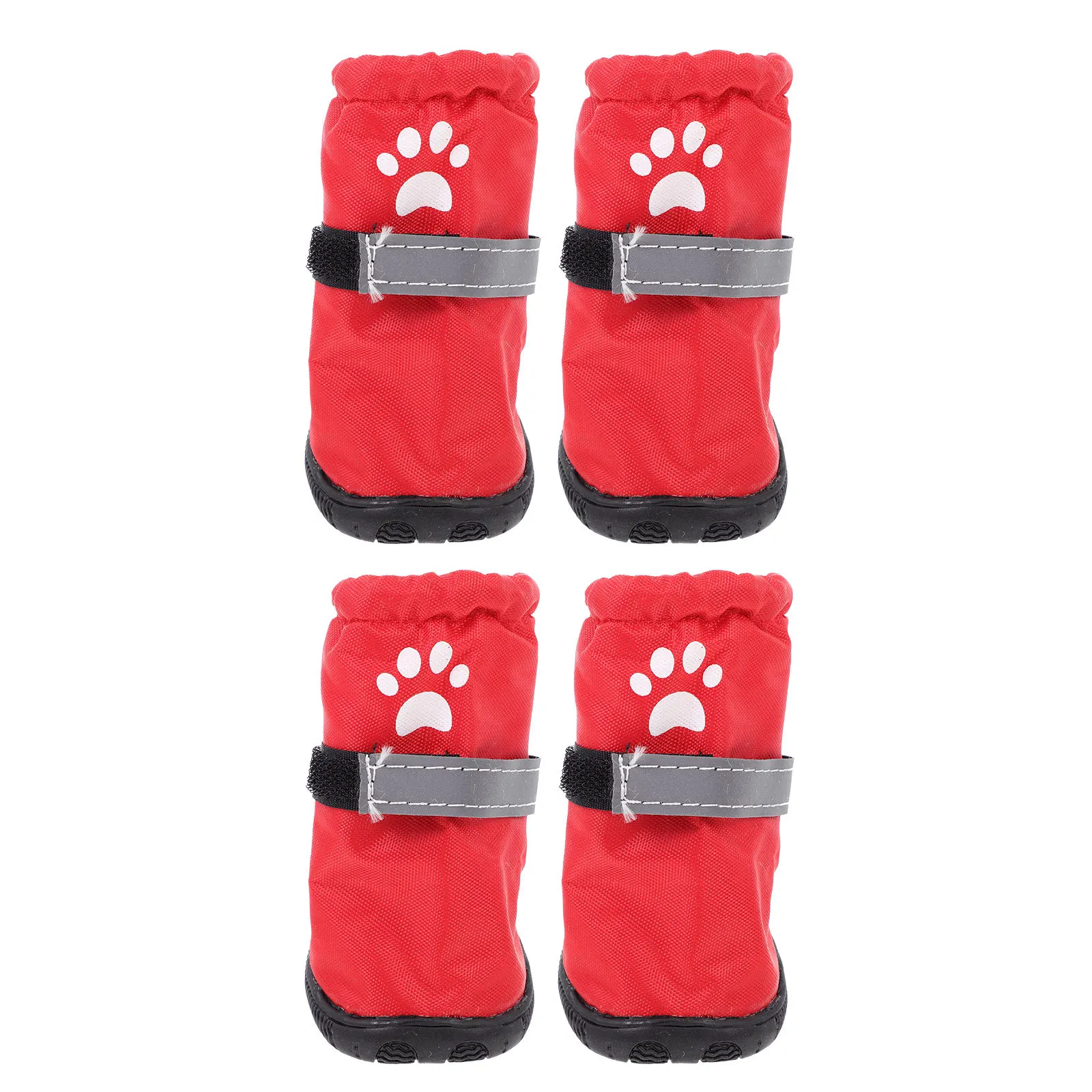 

4Pcs Waterproof Dog Shoes Polyester Non-Slip Outdoor Pet Boots Fashionable Wear Waterproof Dog Shoes Pet Boots