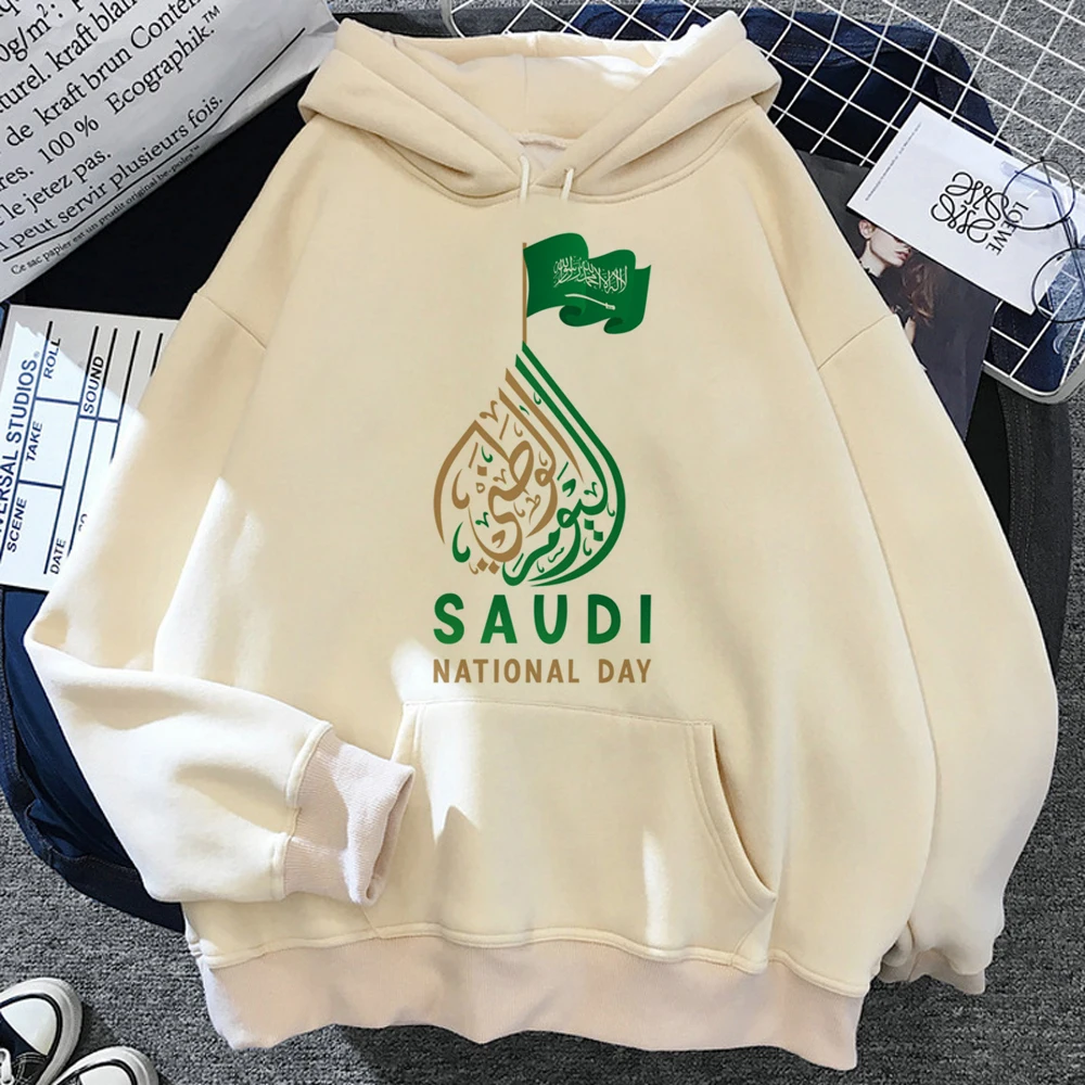 Saudi National Day hoodies women graphic anime Winter vintage clothing sweatshirts female anime clothing