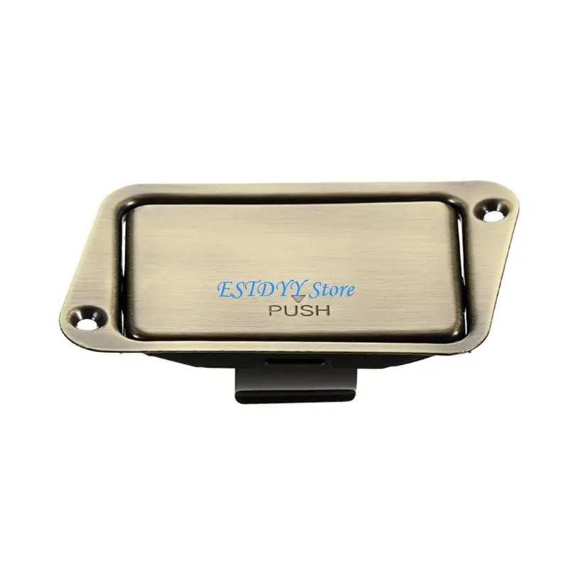 G6DE Stainless Steel 9V Battery Holder For Guitar Active Electronics Featuring Push Button Quick Access Corrosions Resistance