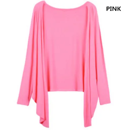 New European Women Thin Irregular Cardigan Long Sleeve Loose Asymmetric Hem Cardigan Women Outerwear Black white pink