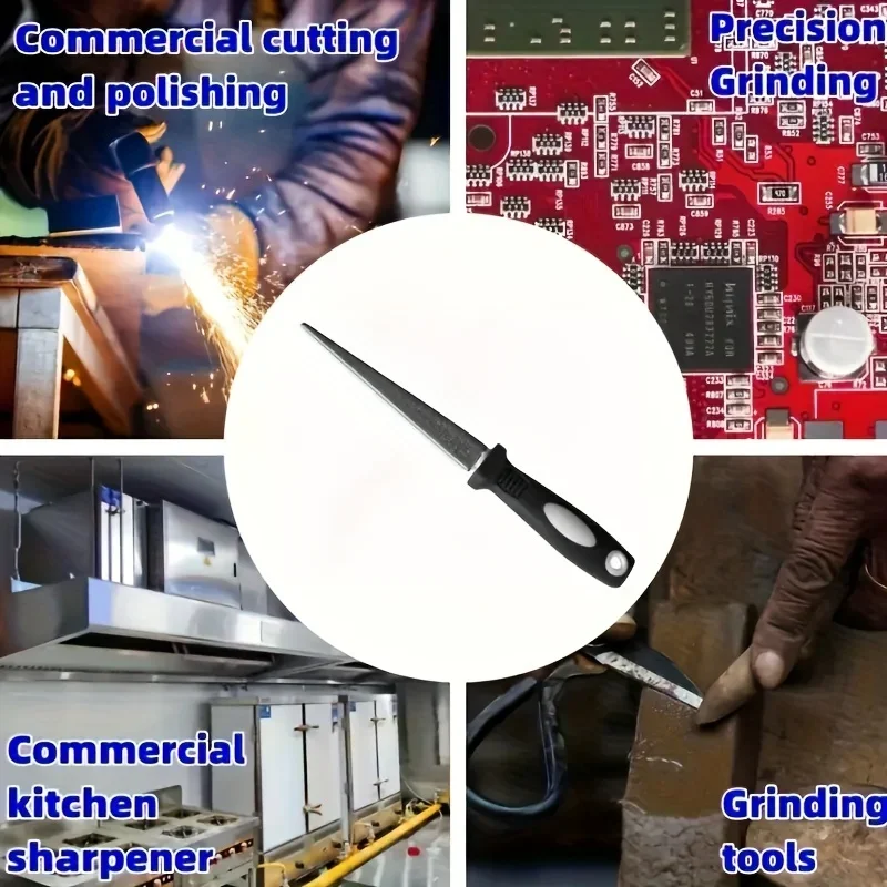 Sharpener Metal Double Sand File Scissors Gardening Tools Sharpener Diamond Sharpener