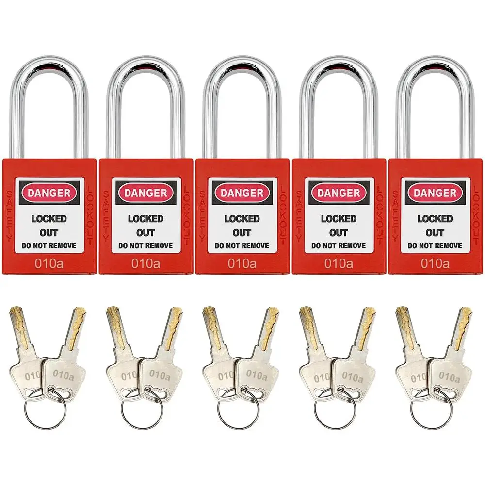 Loto Safety Lockout Tagout Key Alike Red Stations Devices Locks 100 Stück Keyed Same Cylinder Danger Label Locked Do Not Remove