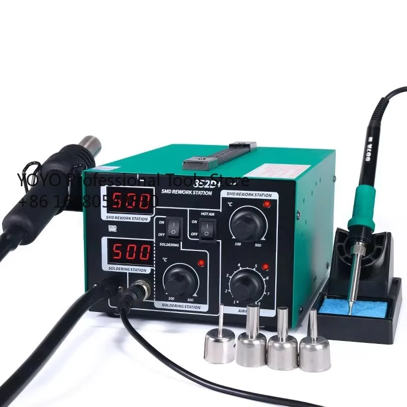 22W Soldering Iron and Hot air  Soldering Station  Two in One Digital Soldering Station Desoldering Station Heating up Fast