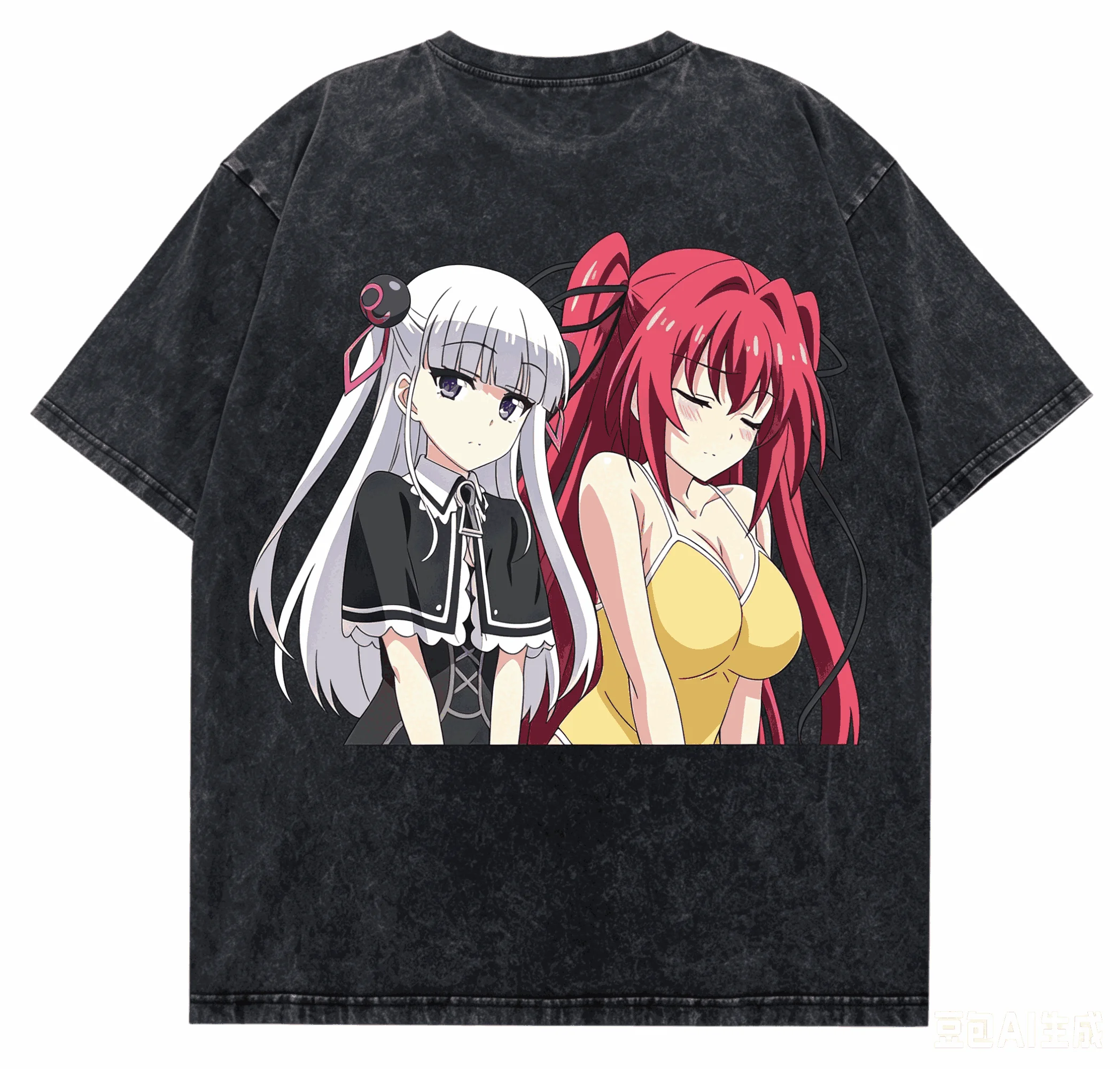 The Testament of Sister New Devil Washed T-shirt 2026 New Model personality Clothes shirt Year round clothing Retro Fashion soft