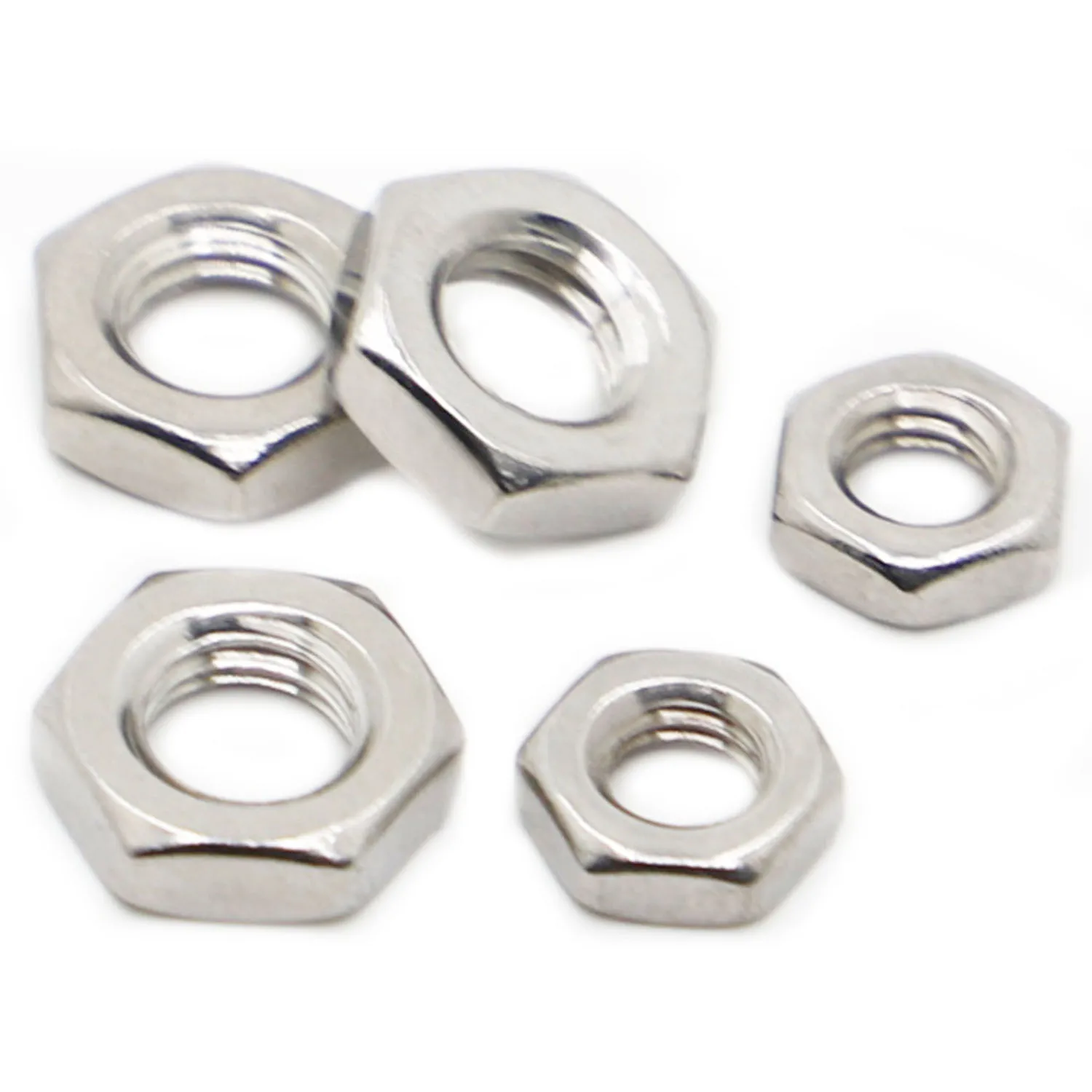 

2-50pcs DIN439 GB6172 A2-70 304 Stainless Steel Flat Hex Hexagon Thin Jam Nut M2 M2.5 M3 M4 M5 M6 M8 M10 M12 M14 M16