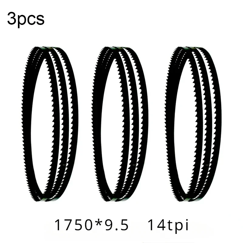 3 buah pisau Bandsaw 1750mm * 9.5mm 14TPI alat pertukangan kayu aksesori pemotongan kayu menerima kustomisasi