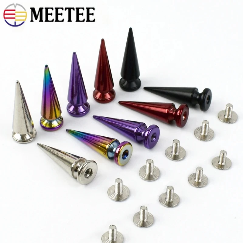 

10Pcs Studs Rivets Metal Buckles for Bag Jacket Shoes Decor Punk Rivet Leather Crafts Clothes Spikes Screws Nail DIY Accessories