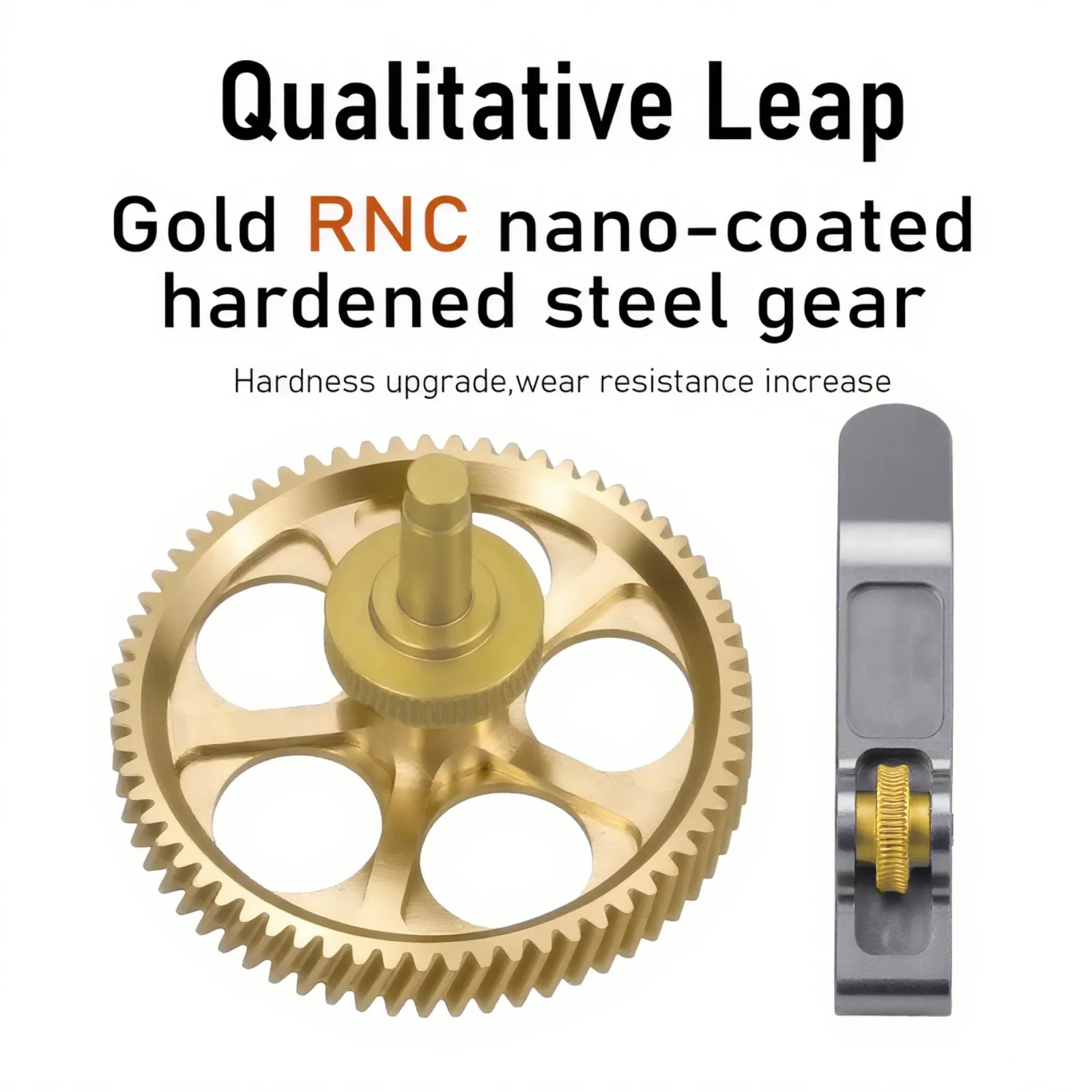 Engrenage d'extrudeuse entièrement métallique pour laboratoire Bambu A1 A1 Mini RNC, engrenage hélicoïdal en acier trempé nano-revêtement, résistant à l'usure