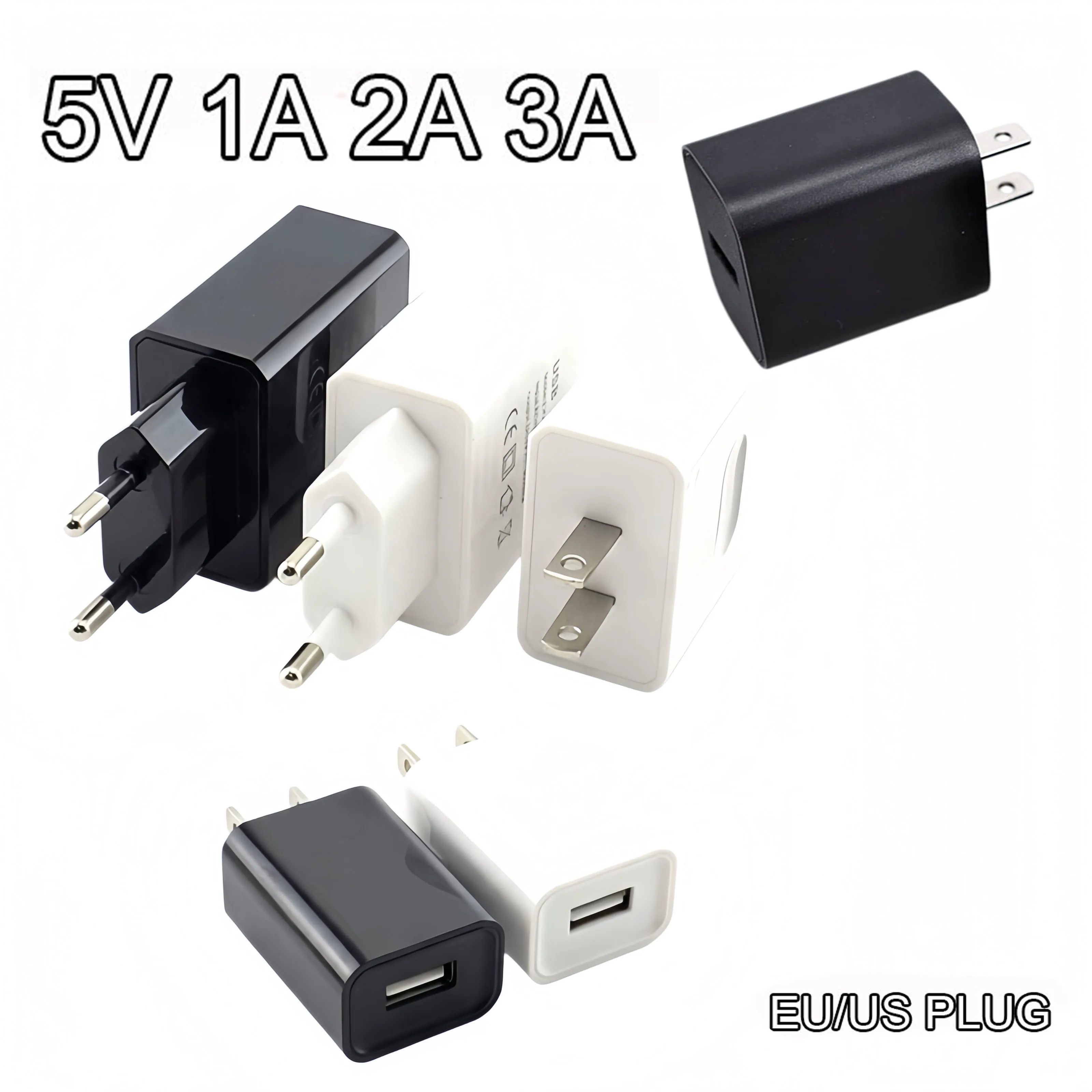 5V 1A 2A 3A Travel USB Adapter ładowarka do telefonu Adapter do zasilacza ścienny ładowarka biurkowa Power Bank ue/usa wtyczka przenośna — zdjęcie produktu 6