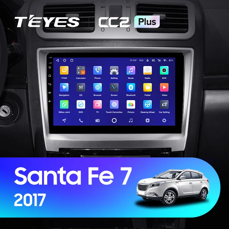 TEYES CC2 Plus For Hawtai Santa Fe 7 2017 Car Radio Multimedia Video Player Navigation GPS Android No 2din 2 din dvd