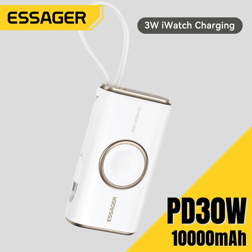 

Essager Power Bank Wireless Magnetic Charge Dingital Disliay Portable External Charger For Apple iWatch Laptop iPhone 16 Tablet