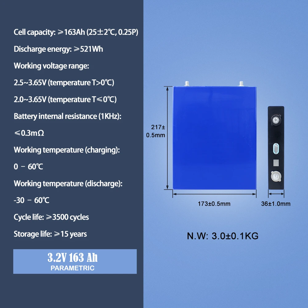 HAKADI Original Grade A 3.2V 100Ah 125Ah 163Ah 230Ah 280Ah Lifepo4 Prismatic CALB Batteries Deep Cycle DIY Solar Enery Storage