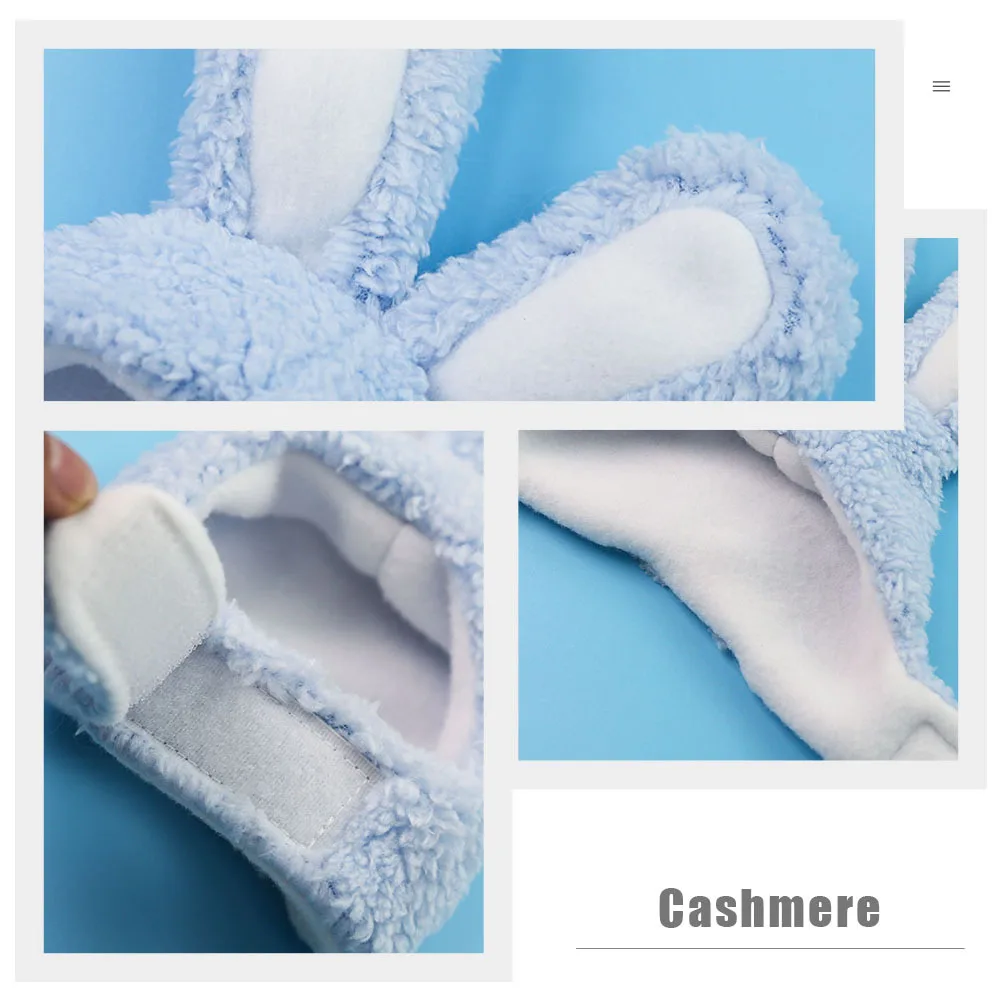 

2pcs Pet Hats For Cats Dogs Cashmere Soft Breathable Bunny Ears Washable Kitten Accessory Wear-Resistant Cat Costume Party