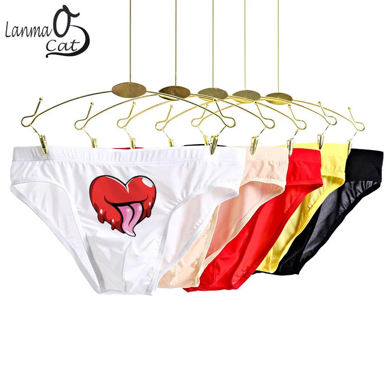 Soft Smooth Men Briefs Sexy Boxer Briefs Underpantes For Gay Man Sexy Printed Briefs Underwear Plus Sizes Male Underwear