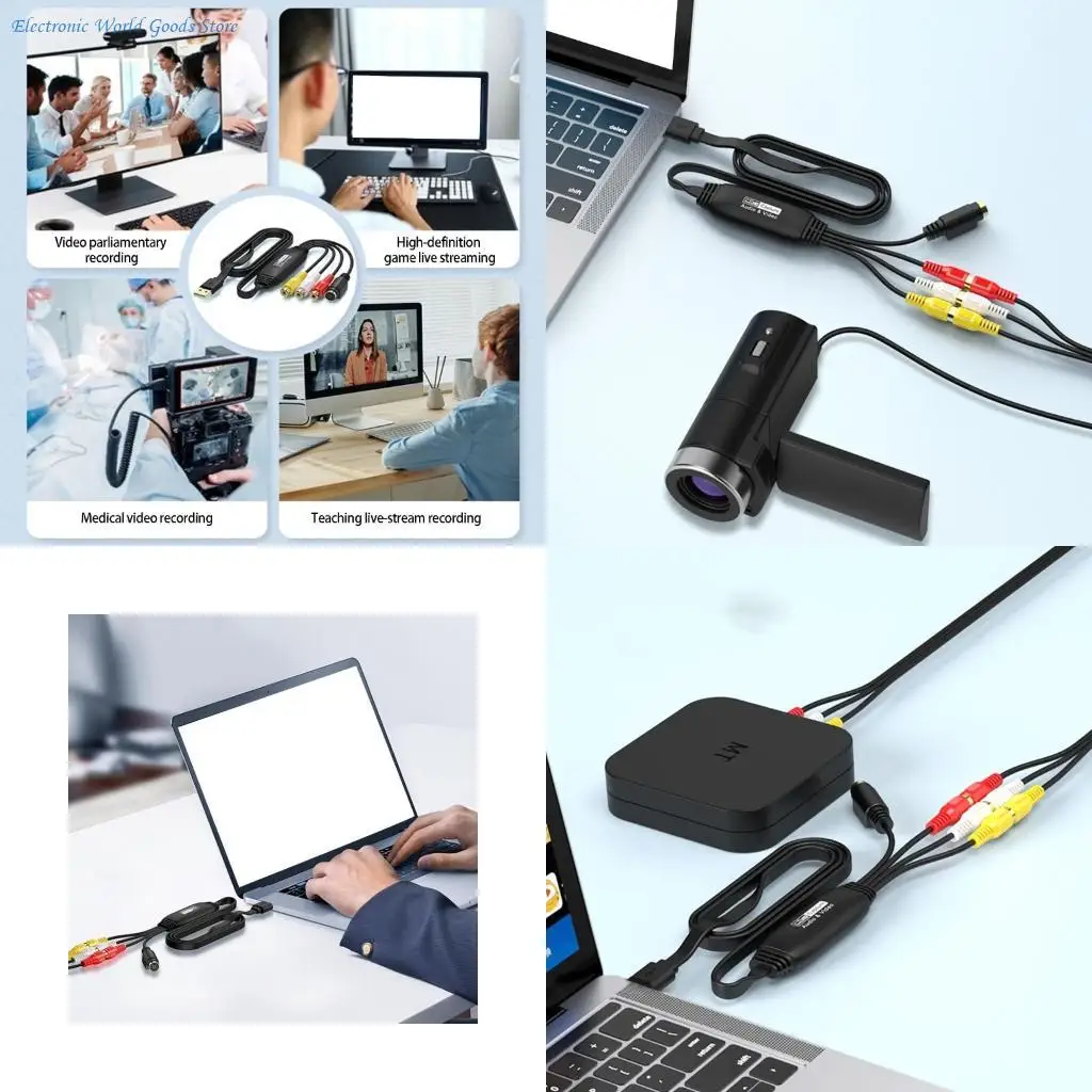 A3PD USB Recorder Video Sound Capturing Box Vhs Vcr Sound Capturing Card Adapter