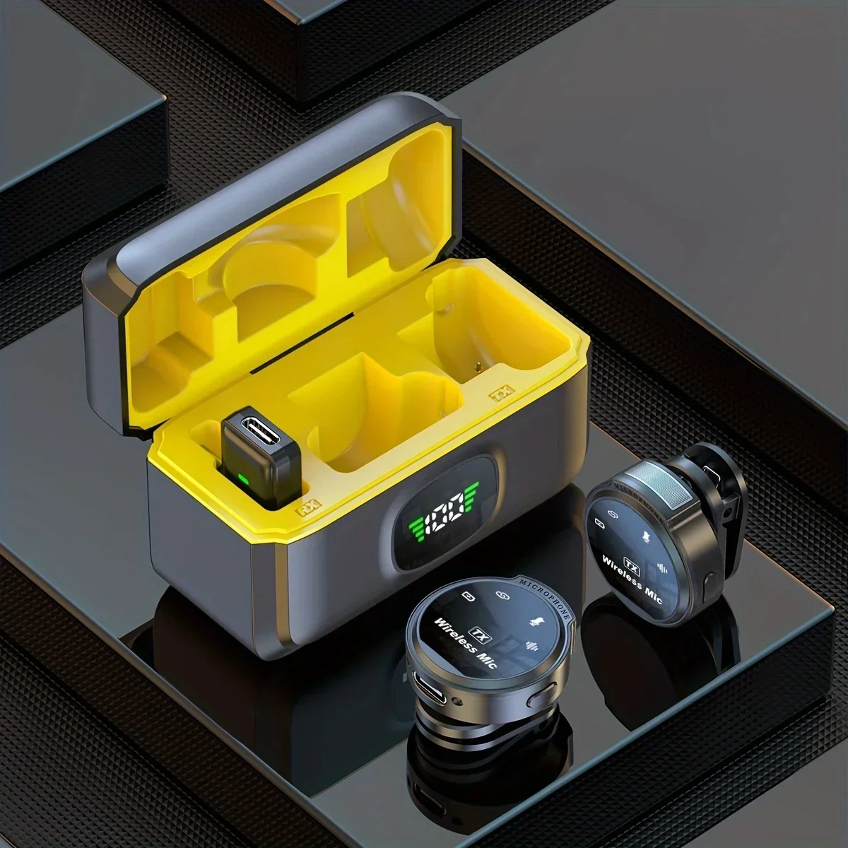 J6wireless lavalier ไมโครโฟนชนิดปุ่มแม่เหล็กลดเสียงรบกวนกลางแจ้ง mini live วิทยุเฉพาะไมโครโฟนคู่ไมโครโฟน