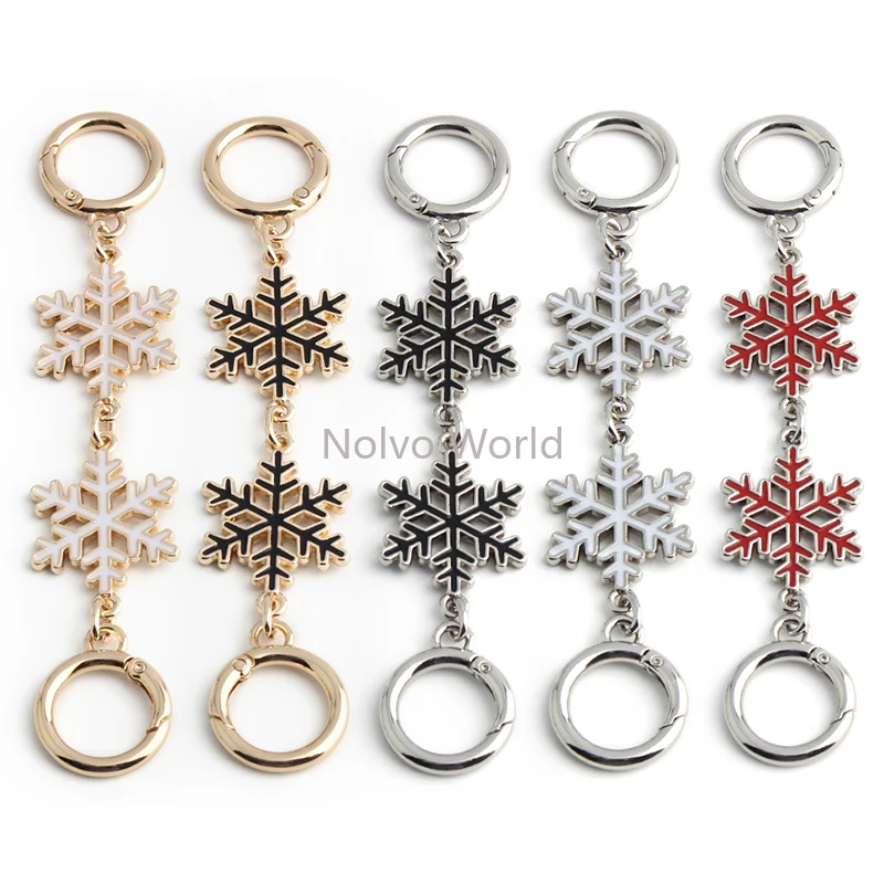 Gold/Silver 46CM Snow Shape Short Bag Extension Chain With O Ring For Extend Shoulder Bags Strap Crossbody Hanging Accessories