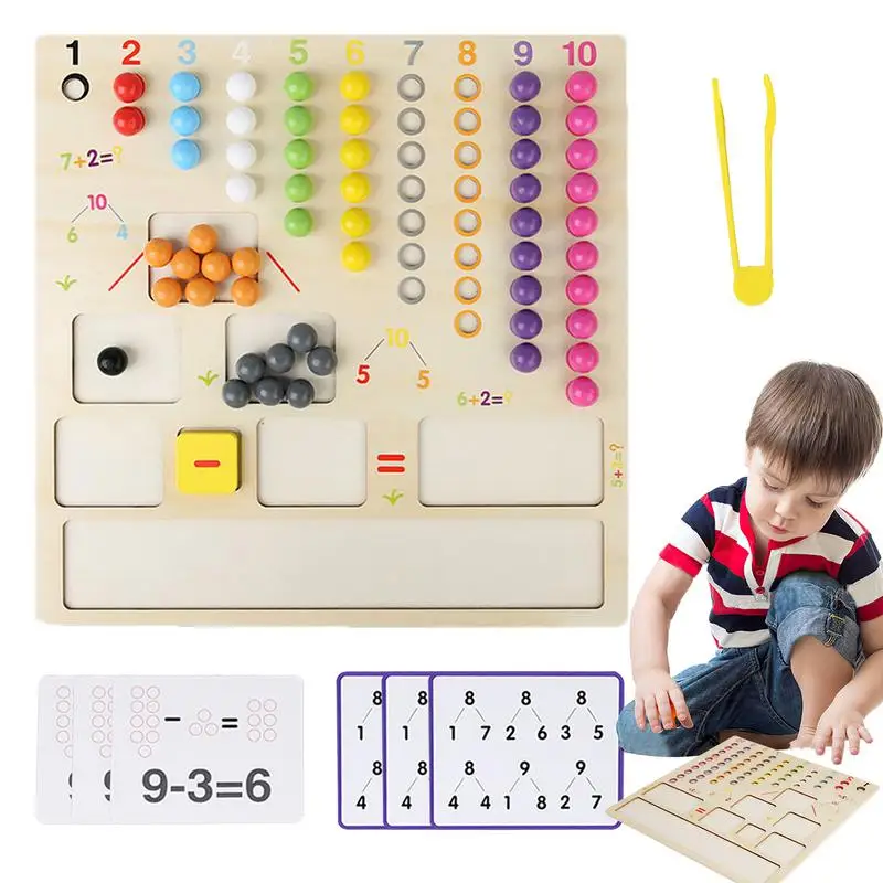 

Kids Montessori Wooden Toys Hands Brain Training Beads Toys Early Educational Puzzle Board Math Game