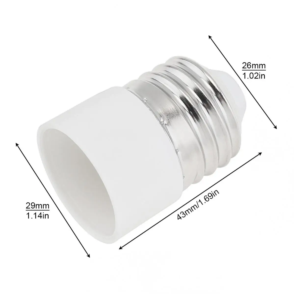Led lâmpada adaptador para e26 para e14, 5pcs