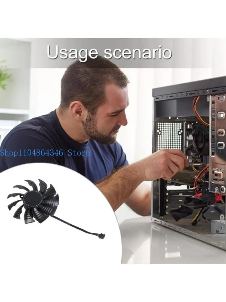 

652F 1 шт. PLA09215S12H 80 мм 12 В 0,5 А 3-контактный охлаждающий вентилятор VGA для GTX1650 1630 MINI ITX OC вентилятор