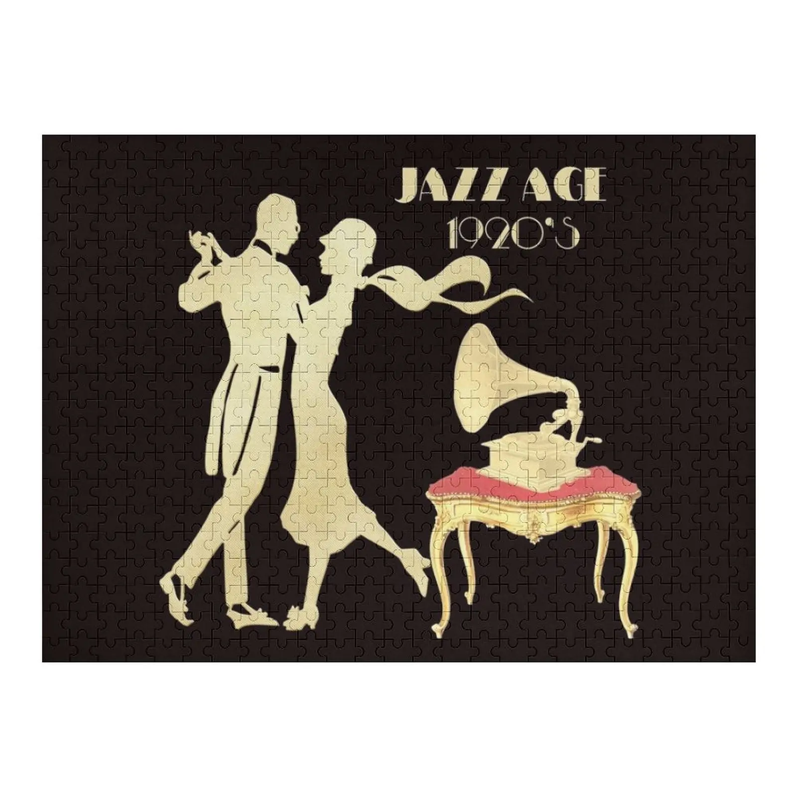 

Roaring 20s Jazz Age Jigsaw Puzzle Wooden Compositions For Children Picture Baby Wooden Custom Wooden Name Puzzle