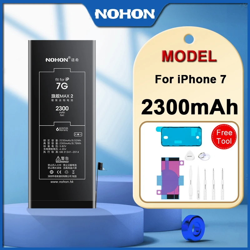 

NOHON High Capacity Battery For iPhone 7 iphone 7G Replacement Bateria 2300mah with Free tools