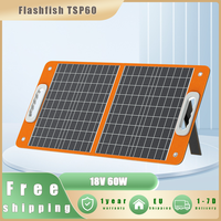 Flashfish PST60 60W Portable Foldable Solar Panel 23% Energy Conversion Rate outdoor Waterproof camping Solar charging Panel