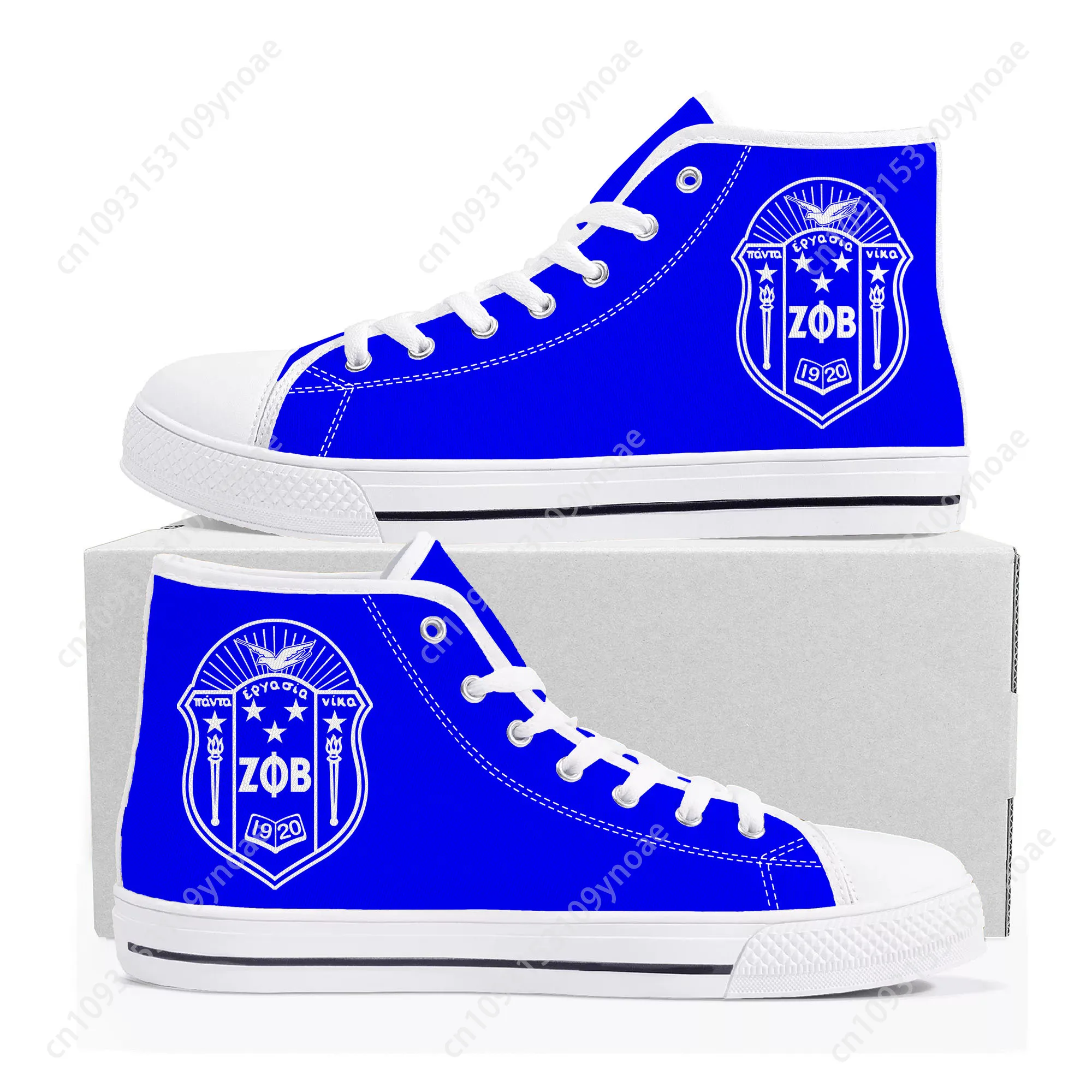 

zeta Sorority ZPB 1920 High Top Sneakers phi beta Mens Womens Teenager Canvas Sneaker Casual Custom Made Shoes Customize Shoe