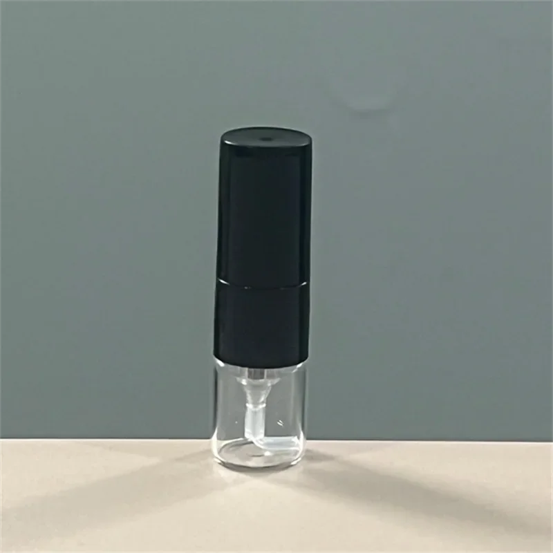 5/10/50/100/200 szt. 1ML Czarna Butelka Wielokrotnego Użytku Przenośna Szklana Butelka z Rozpylaczem Bezpośredniego Dociągania Dozownik Próbek Drobny Rozpylacz Perfum