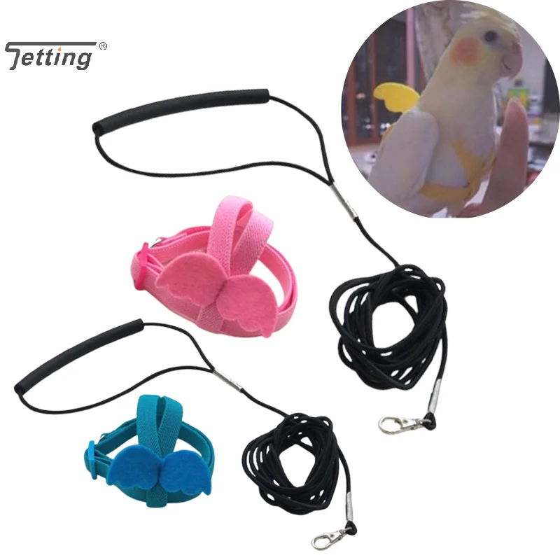 Ultra Light Parrot Flight Harness Extended Leash For Lovebirds Cockatiels And Sun Conures Perfect For Outdoor Adventures