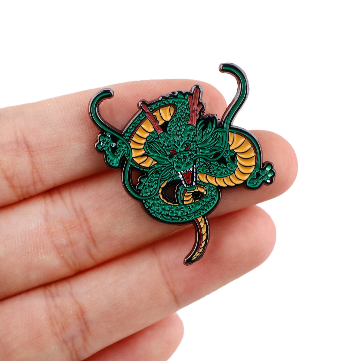 Shenlong Lapel Pin Japanese Anime Badges on Backpack Metal Enamel Brooch Clothing Jewelry Cosplay Accessories Fans Gifts Toy