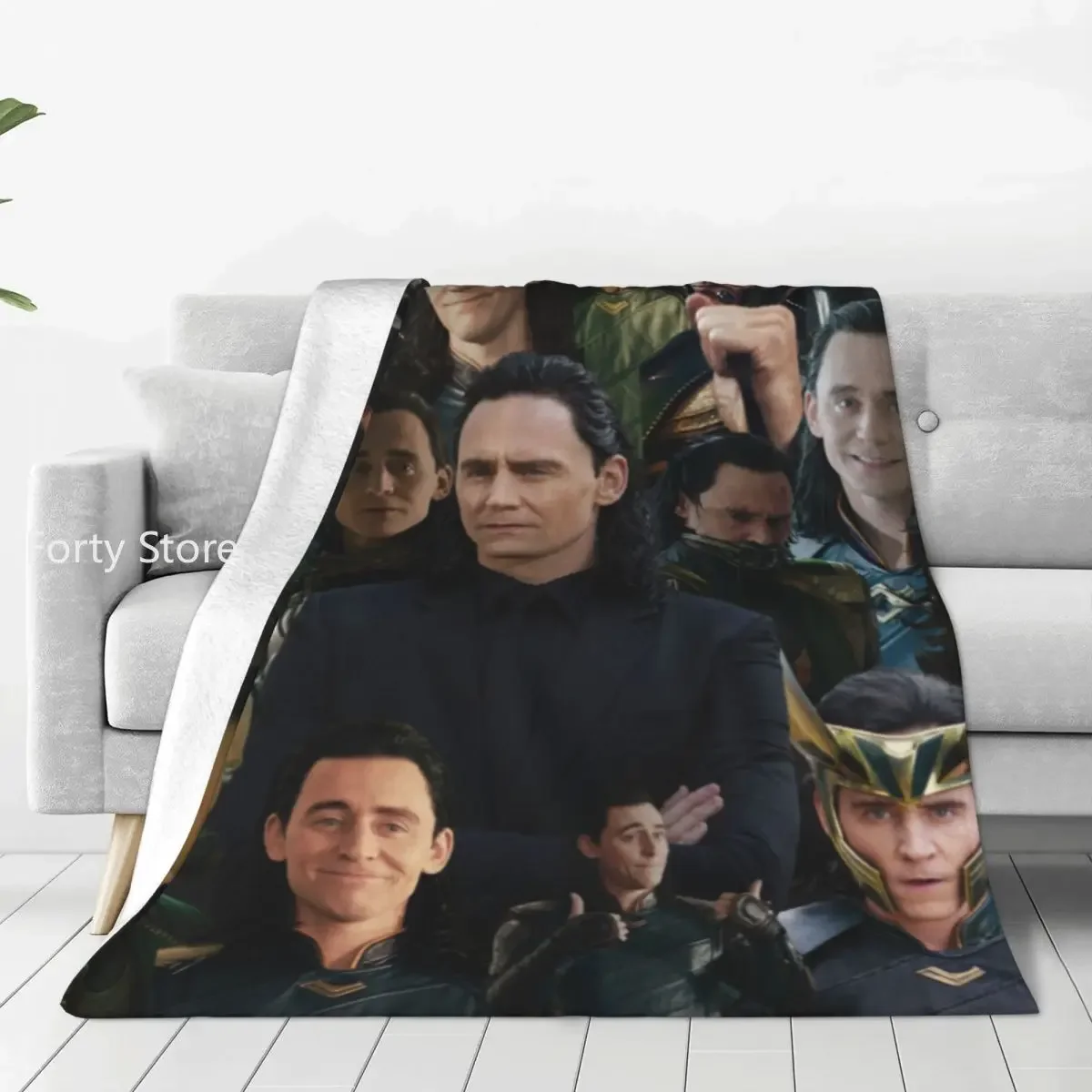 

Tom Hiddleston Collage Blanket Actor Picnic Flannel Throw Blanket Soft Durable Outdoor Custom DIY Bedspread Gift