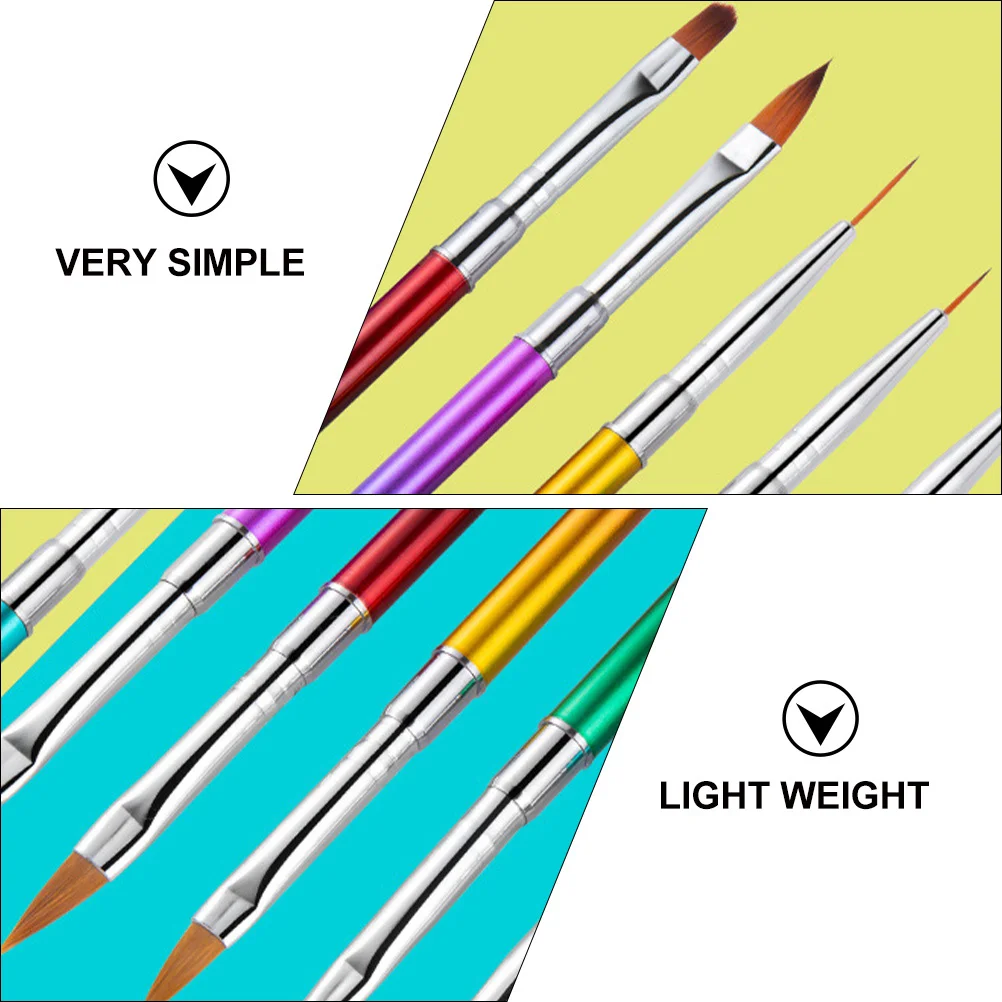 5 stuks Nail Art Pen Set Double-Ended Point Drill Uv Tekening Manicure Tool Kit Professioneel thuisgebruik DIY Nail Art