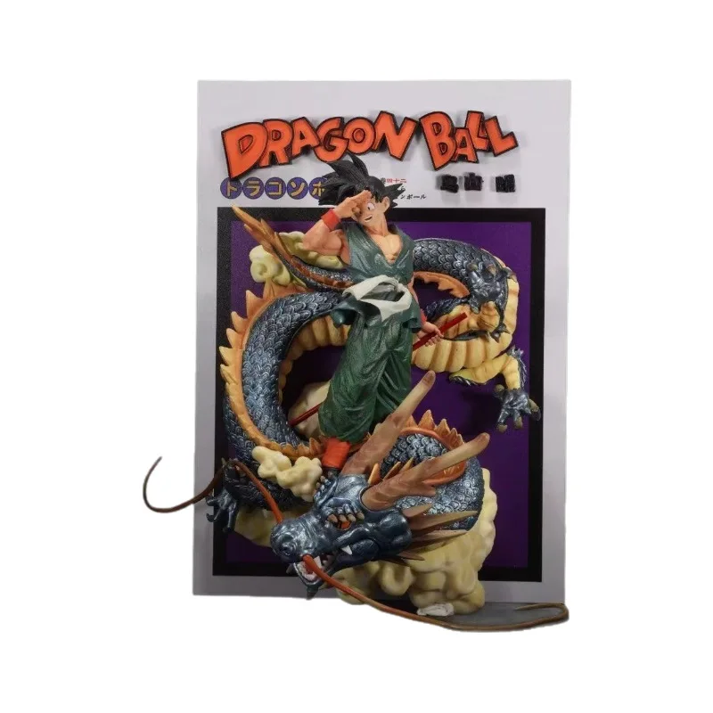 Anime Dragon Ball Z Gk 3d Comic Bücher Son Goku Reiten Shenron Figur Pvc Action Figur Modell Statue Sammlung Kinder Spielzeug
