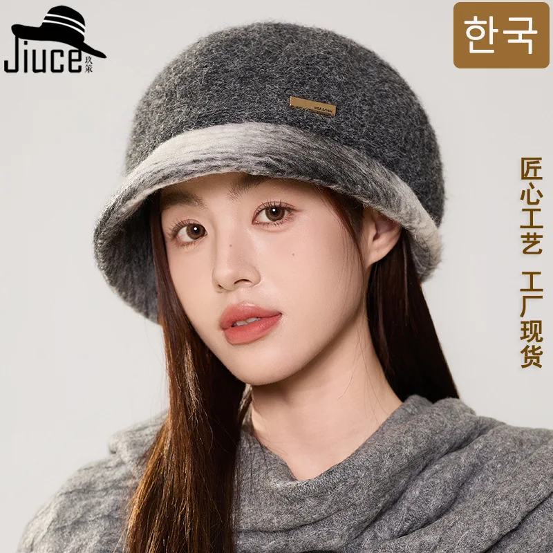 

Thick Knitted Fisherman Hat Strong Atmosphere Versatile Warm Women Lightweight Luxurious Warm Hat Chapeau Femme Boina 4m706