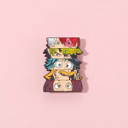XEDZ Cartoon Anime Character Metal Lapel Pin My Hero Academy Enamel Badge Jewelry Friends Backpack Hat Sweater Gift Accessories