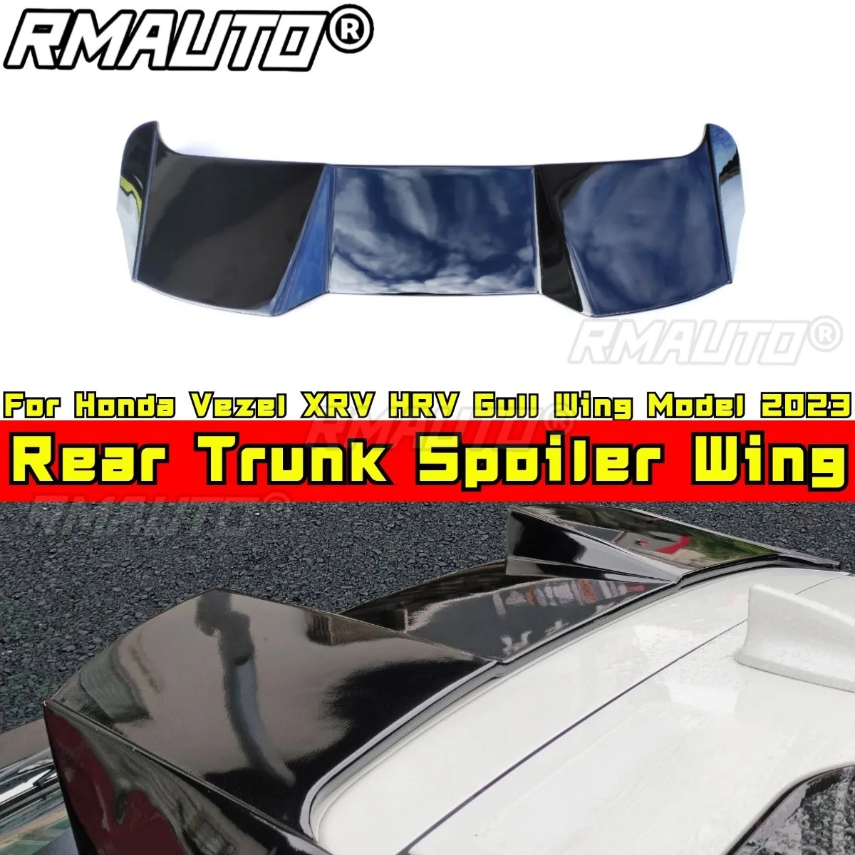 

Car Rear Spoiler Wing Trunk Spoiler Exterior Part For Honda Vezel XRV HRV Gull Wing 2023 Body Kit