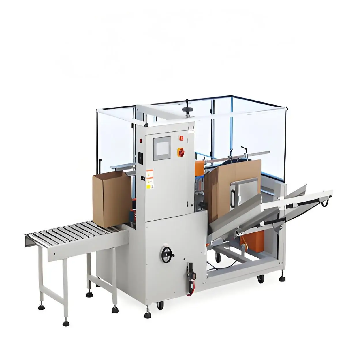 Fully Automatic I Type Carton Box Corner Sealing Machine for Beverage Film and Foil Packaging