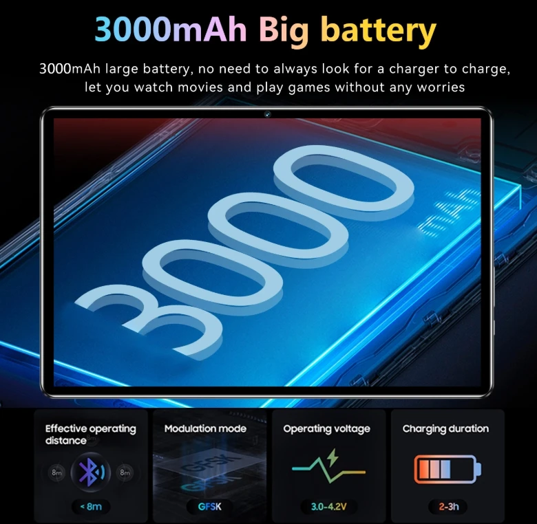 تابلت JDL PB17 Pad6 Pro 10.1 بوصة يعمل بنظام أندرويد 2 جيجابايت + 16 جيجابايت 3000 مللي أمبير في الساعة 2 ميجابكسل + 5 ميجابكسل شاشة مزدوجة عالية الدقة MTK6735 تابلت رائج البيع