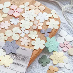 50pcs Alien Flower Material Paper for Handbook Collage Material Bottoming Vintage Diy Craft Decoration Scrapbook Planner Journal