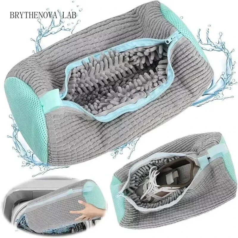 2 Pcs Laundry Shoe Bags Washing Machine Bags Machine Washable Zip Reusable Mesh for Washing Wash Shoe Bag