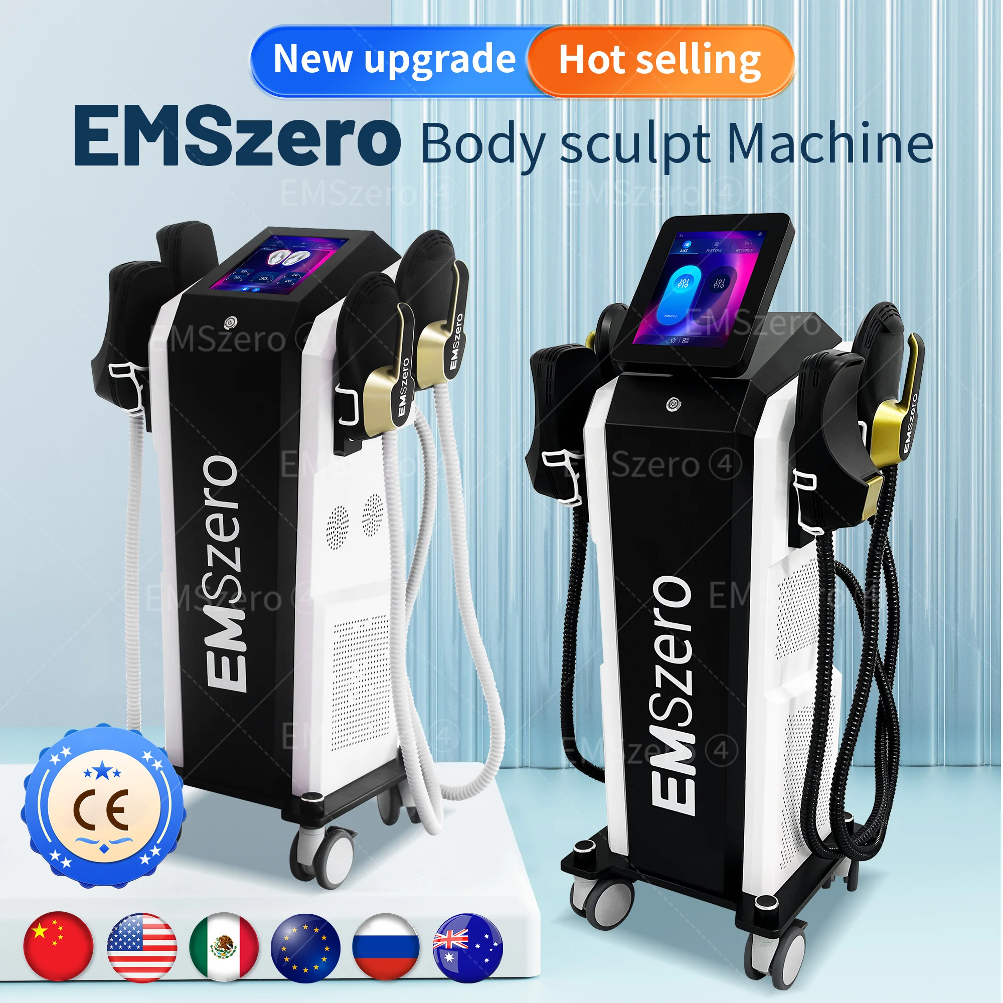 15 Tesla Emszero Muscle Sculpt Body Slimming Machine RF Electromagnetic Stimulating the body Shaping Device 6500W