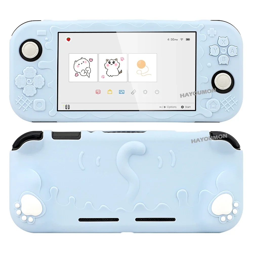 NIEUW Cat's Paw zachte siliconen beschermhoes voor Switch Lite Kleurrijke all-inclusive hoogwaardige hoes voor NS Lite gamingconsole
