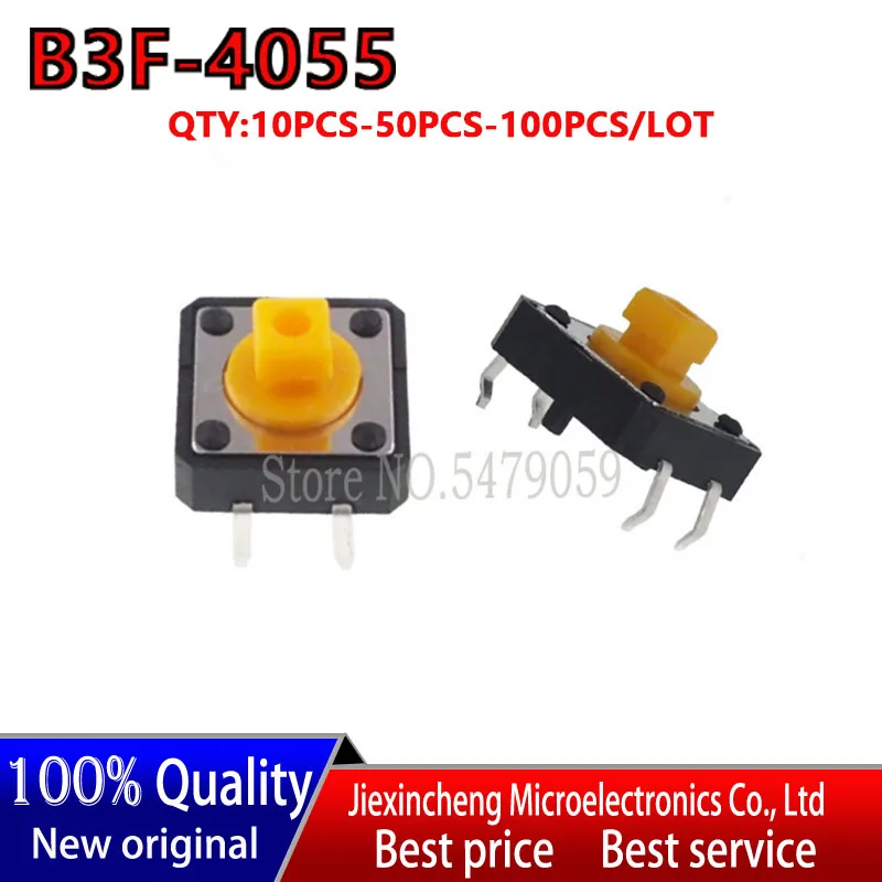 

B3F-4055 12 × 12x7,3 тактовый переключатель, новый оригинальный
