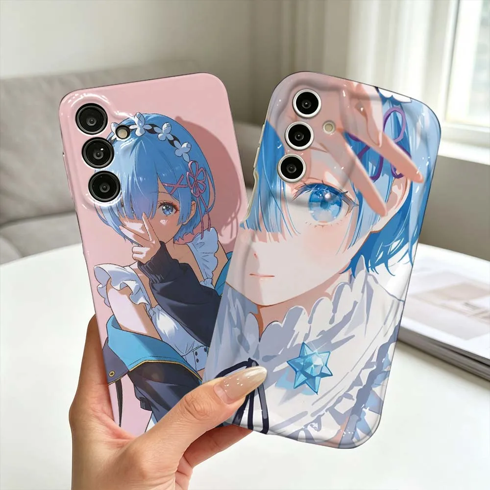 Deluxe Rem Phone Case For Samsung Galaxy A56 A55 A54 A51 A17 A07 A06 Feilini Hard Case Wave Oil Soft Case