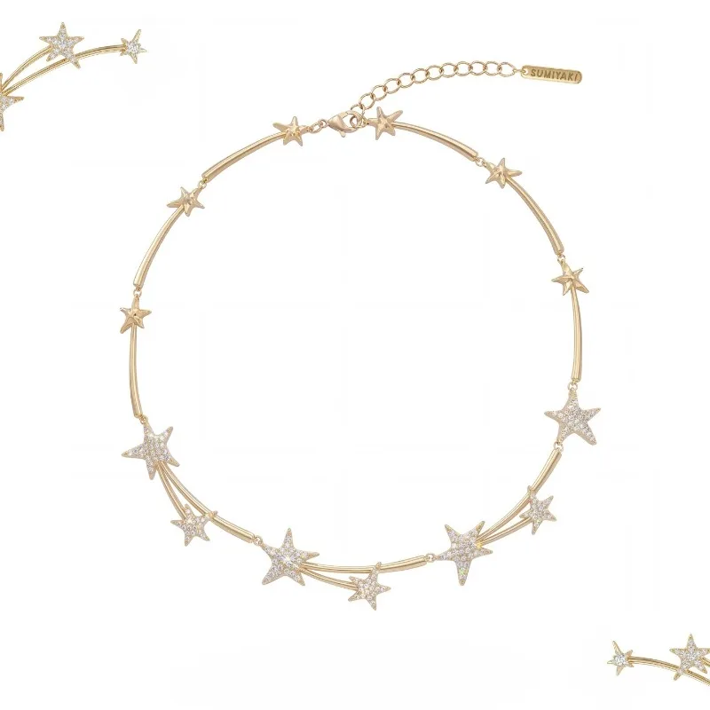 Original Meteor Necklace INS Flash Girls Star Collarbone Chain