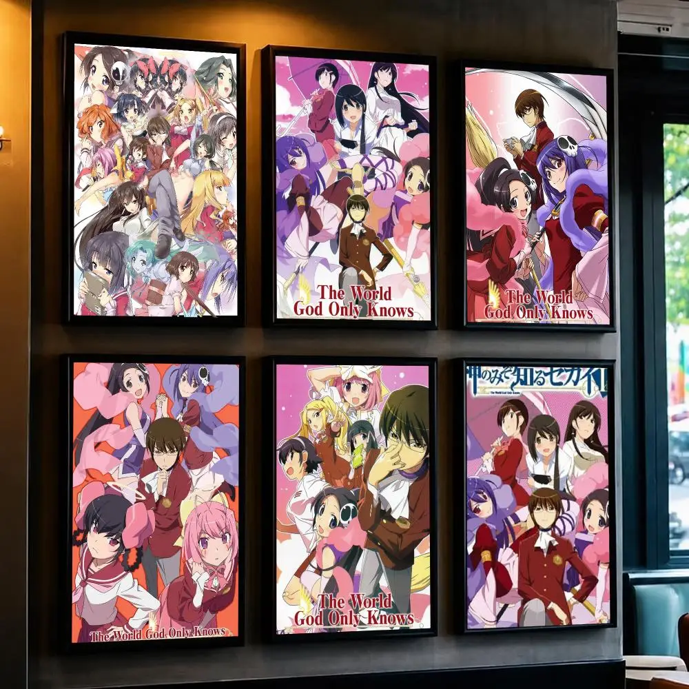 anime T-The World God Only Knows-S Poster Minimalist Wall Sticker for Cafe Office Bar Home Decor and Gift