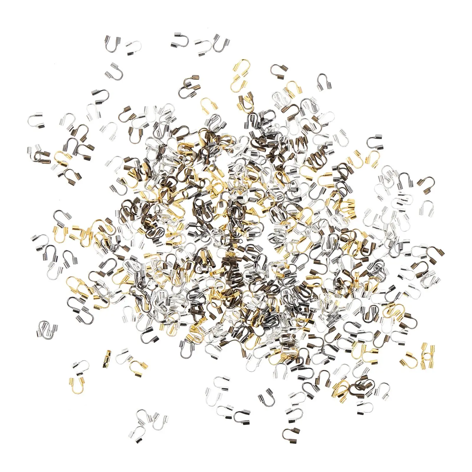 

500 Pcs U-shaped Tail Buckle Alloy Small Connectors for Bracelet Necklace DIY Jewelry Making Tools Accessories