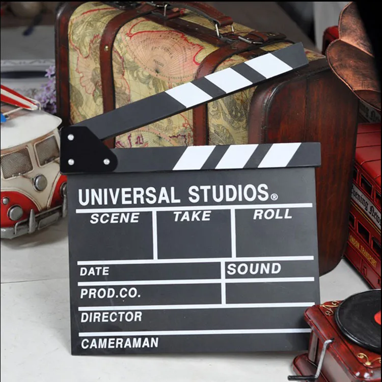 Compact Size Acrylic Clapboard Dry Erase TV Film Movie Director Cut Action Scene Clapper Board Slate Photography Accessaries