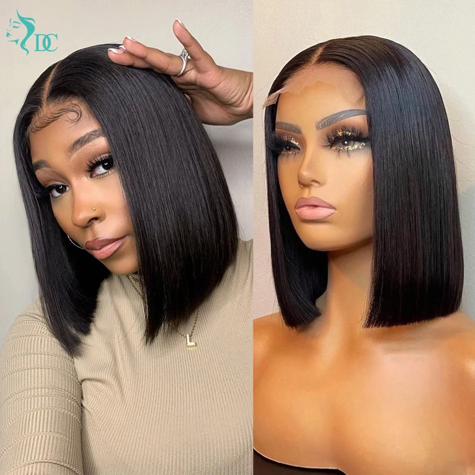 HD Lace Straight Bob Wigs 13x4 Lace Frontal Human Hair Wigs Glueless 4x4 Straight Bob Closure Wig 13x1 T Part Lace Wig 8-16 Inch